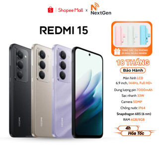 Điện Thoại Thông Minh Xiaomi Redmi 15 6/128GB - 8/128GB Có Tiếng Việt - Bảo hành 18 Tháng