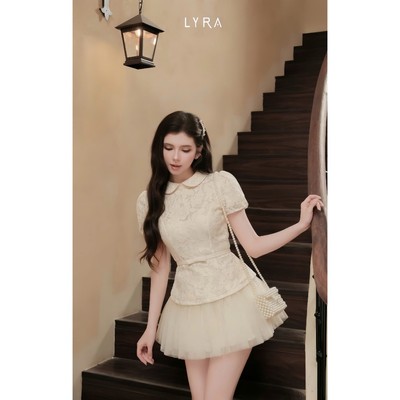 LYRA - Chân Váy Ngắn Voan Lưới Dáng Xòe Bồng Thanh Lịch Phong Cách Tiểu Thư Hàn Quốc VSYCN0120