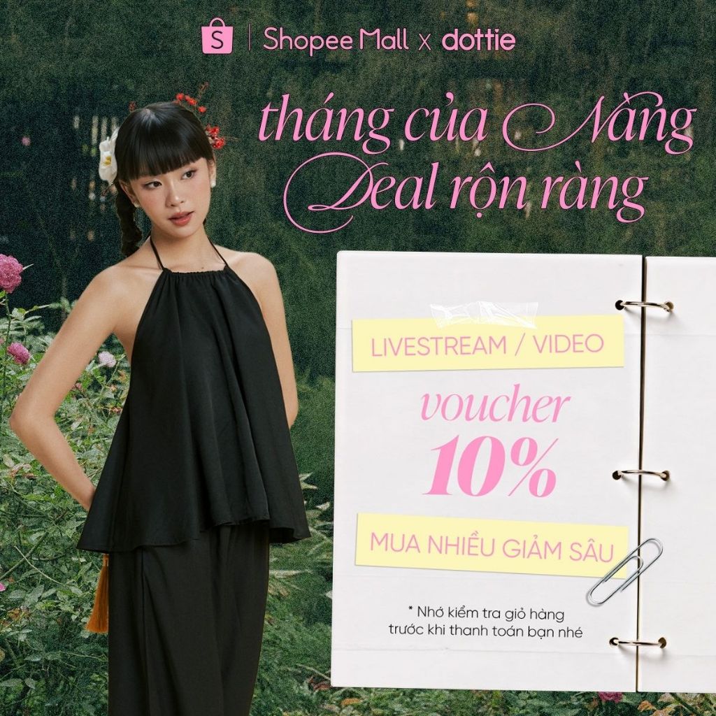 [SUMMER] DOTTIE - Áo kiểu yếm hở lưng - T1176