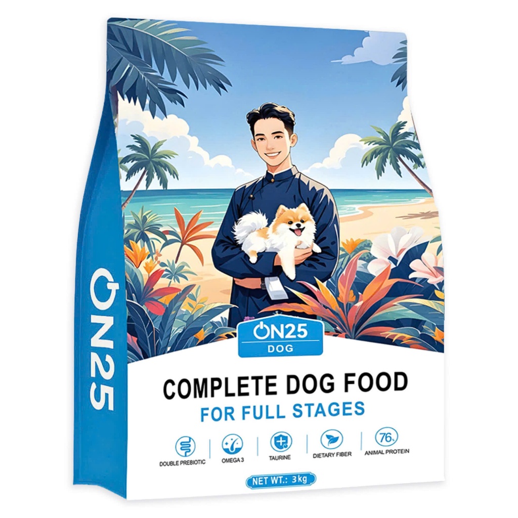 (3kg - ON25 DOG) - Thức ăn hỗn hợp hoàn chỉnh dành cho chó gói 3kg-PSGR