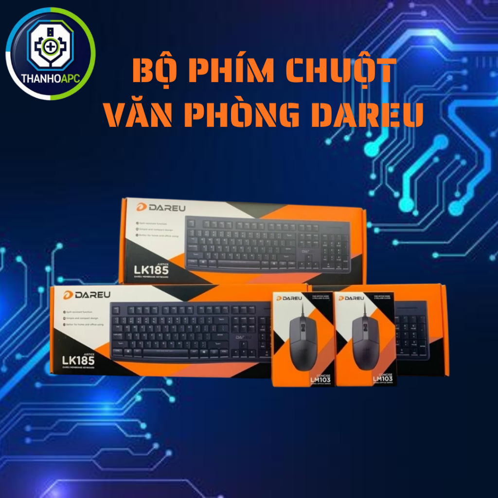 Bộ Phím Chuột Văn Phòng Dareu Lk185