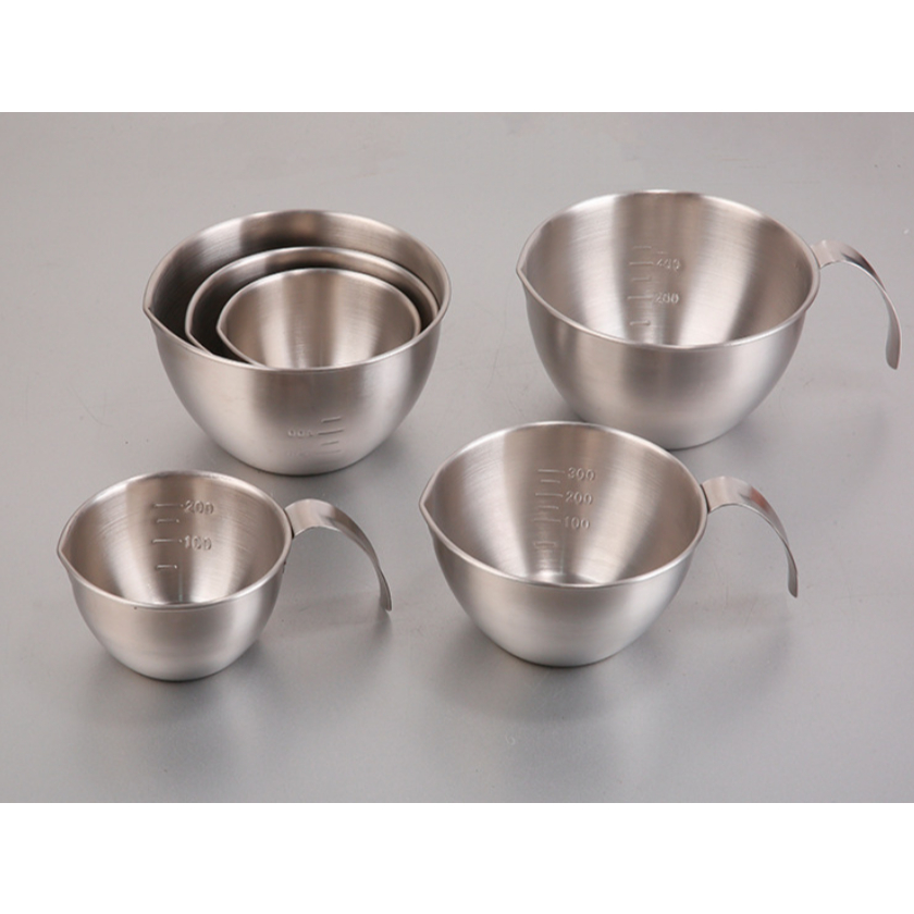 Ca đong inox 201 có vạch chia định lương , Ly đong inox có tay nắm tiện lợi