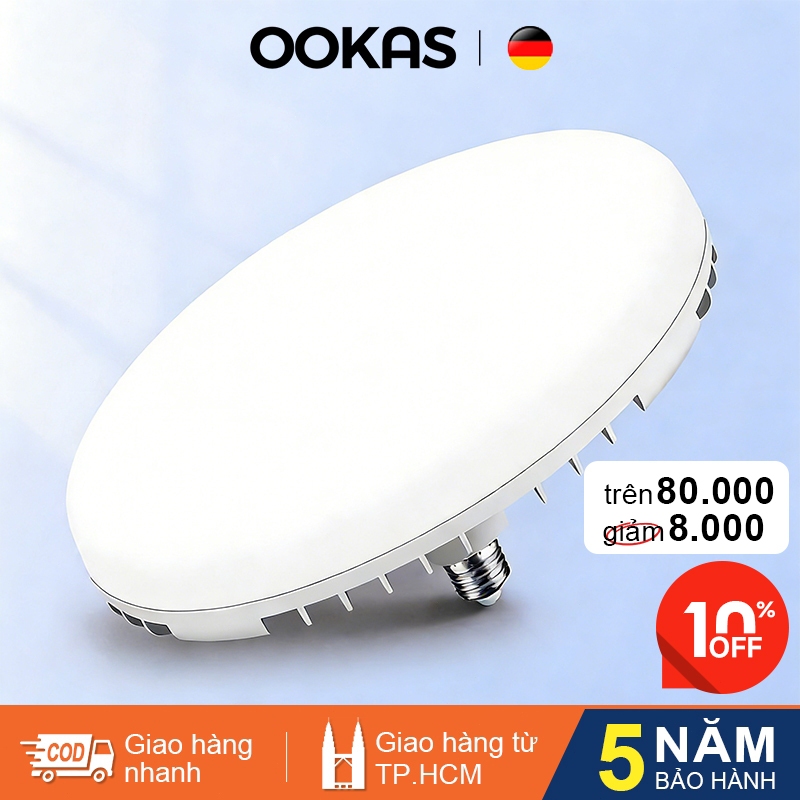 Bóng đèn Led UFO OOKAS, siêu sáng tiết kiệm điện năng, Đèn Trong Nhà Trắng Đèn Bàn Đèn Nhà