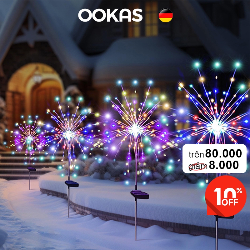 OOKAS Đèn led pháo hoa ngoài trời năng lượng mặt trời,đèn led pháo hoa ngoài trời，đèn nháy pháo hoa