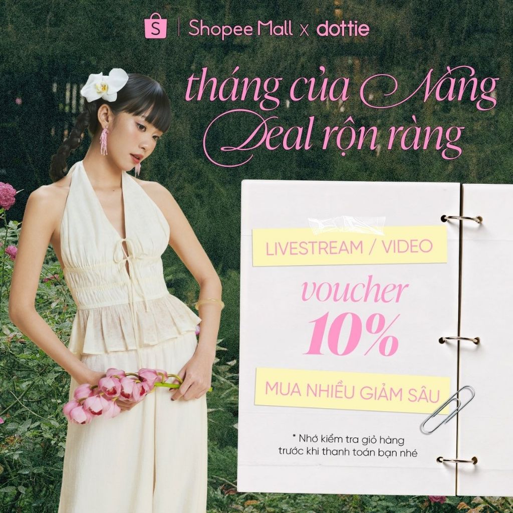 [SUMMER] DOTTIE - Áo kiểu hở lưng nhún eo - Trắng kem - T1181