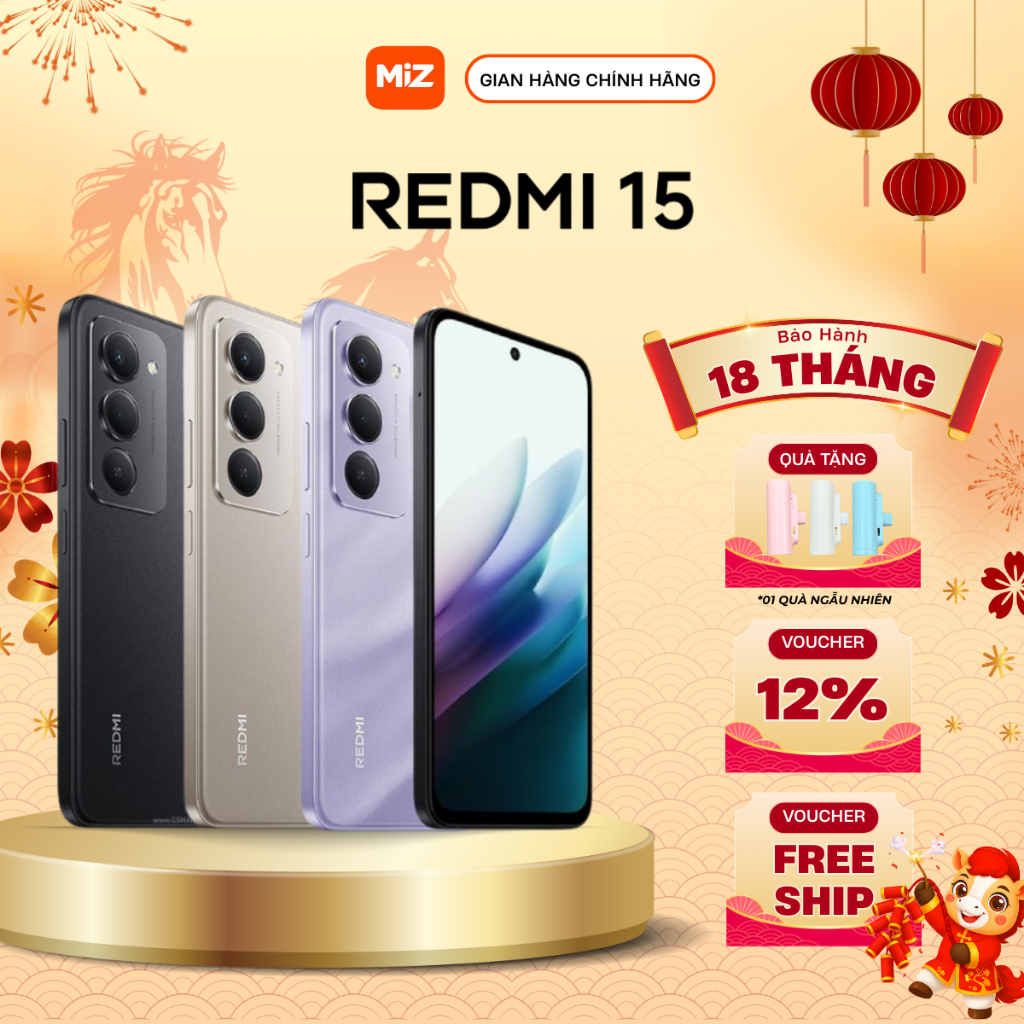 Điện Thoại Xiaomi Redmi 15 6/128GB - 8/128GB Bản Quốc Tế - Bảo hành 18 Tháng