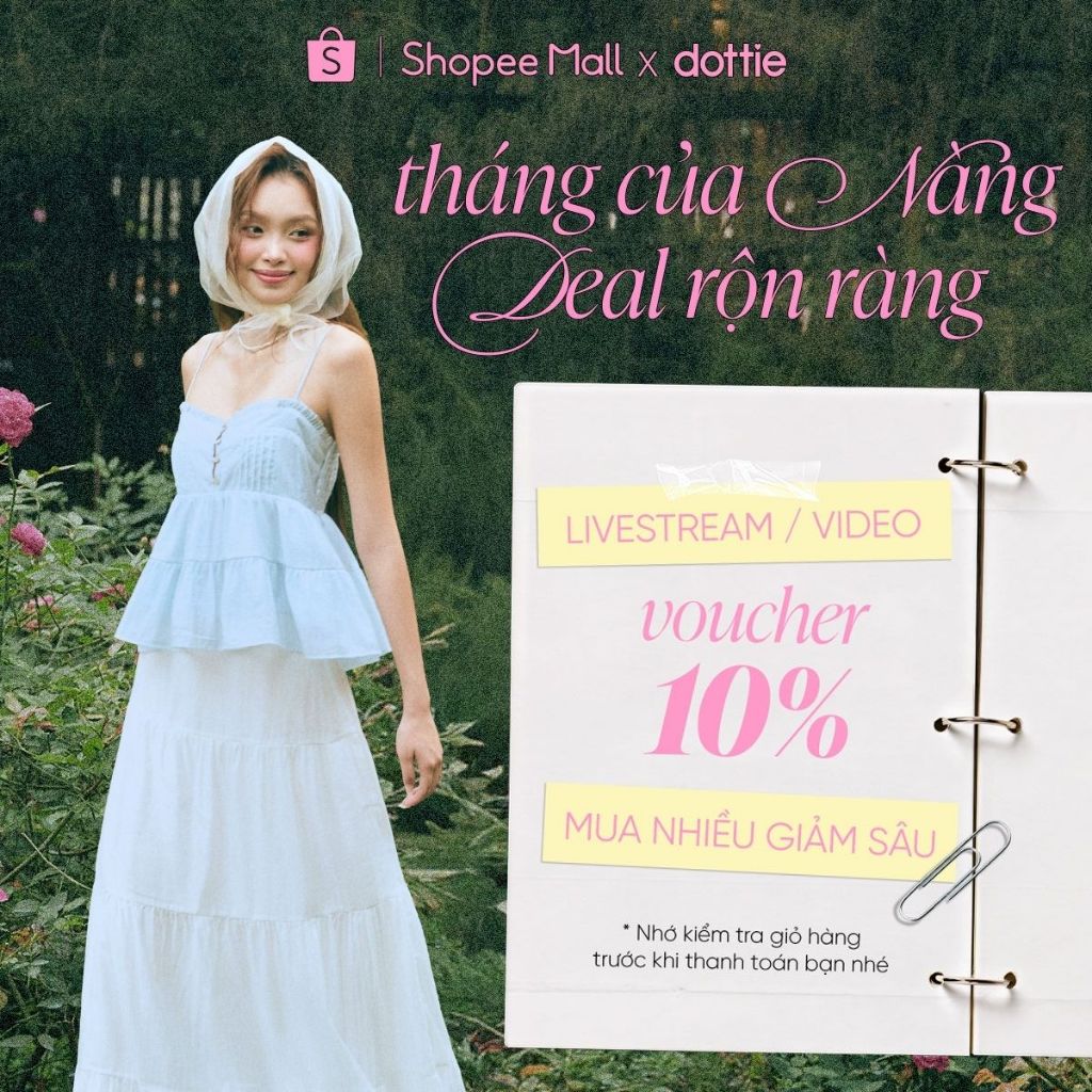 [SUMMER] DOTTIE - Áo 2 dây tùng xòe - Xanh biển - T1189