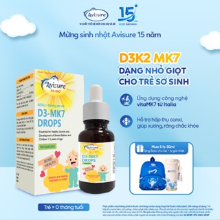 D3 K2 Avisure D3MK7 TPBVSK Hỗ Trợ Tăng Hấp Thụ Canxi, Chắc Xương Răng 15ml