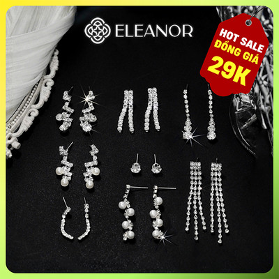 [XẢ KHO 29K] Bông tai nữ chuôi bạc 925 Eleanor Accessories phụ kiện trang sức khuyên tai cô dâu 8674