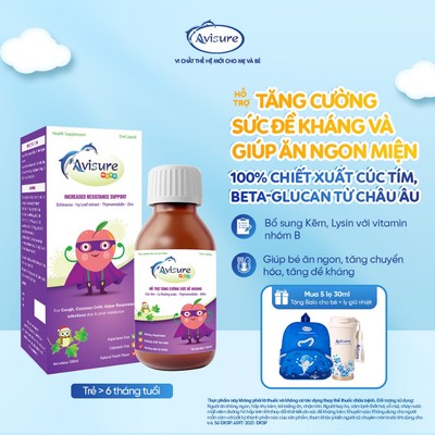 Avisure Muno TPBVSK Hỗ Trợ Tăng Sức Đề Kháng, Ăn Ngon Cho Trẻ 100ml