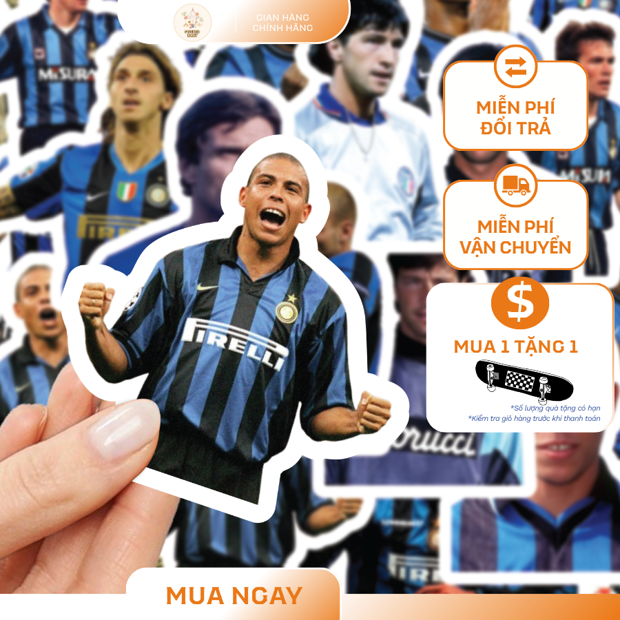 Set 36+ Hình Dán Sticker BigSize CLB Bóng Đá Legend Inter Milan,Trang Trí Mũ, Điện Thoai, Laptop (50