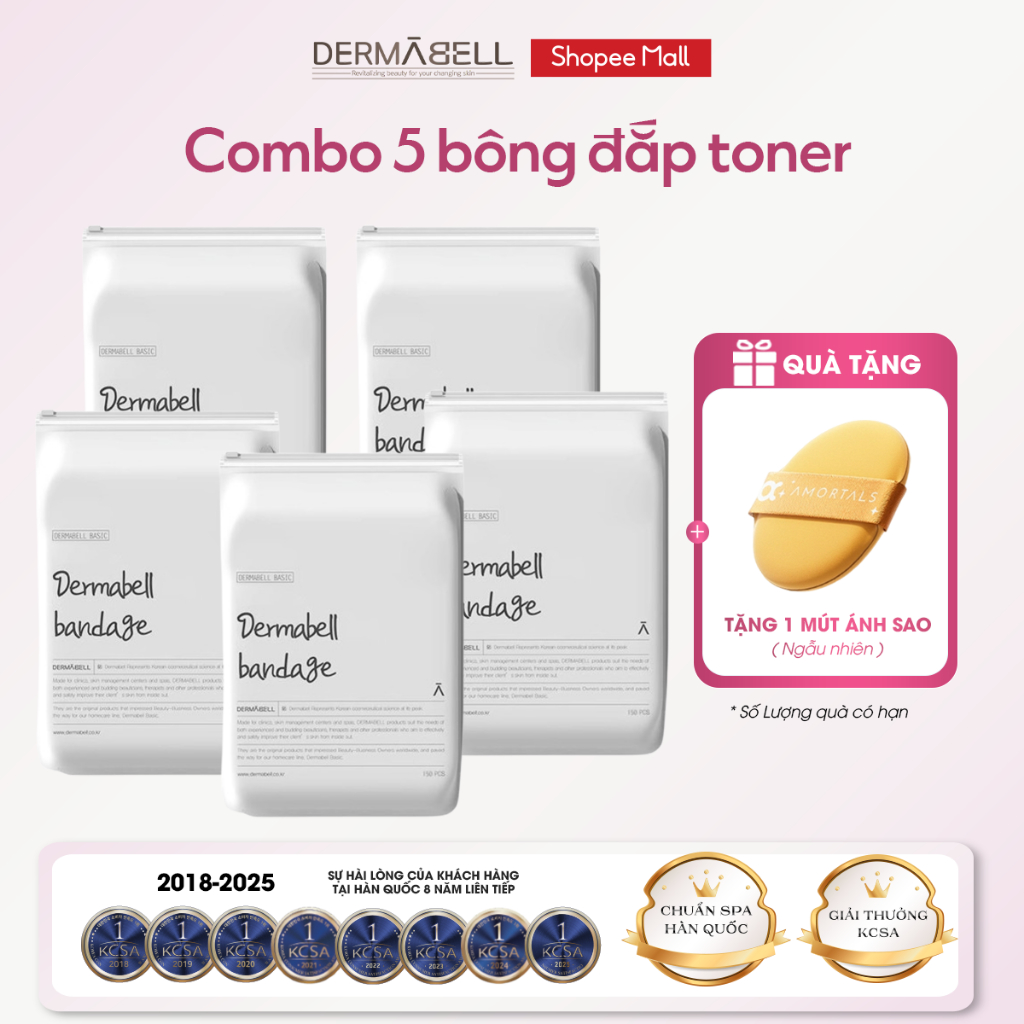 《Dermabell Vietnam》Bông Đắp Toner Kéo Giãn Toner/Lotion Dermabell Hàn Quốc