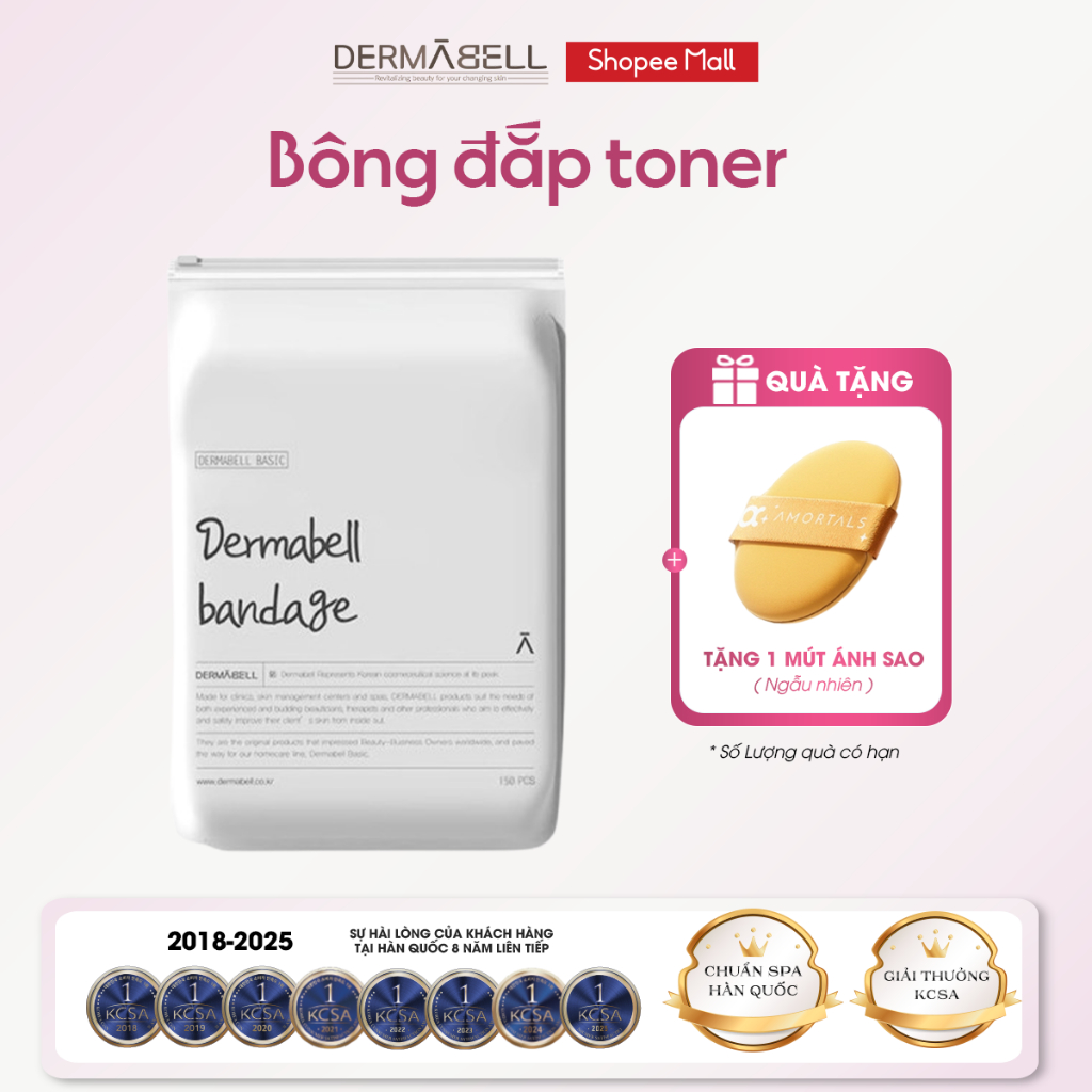 Bông Đắp Toner Kéo Giãn DERMABELL Hàn Quốc - Bông Lotion Đắp Mask, Bông Tẩy Trang