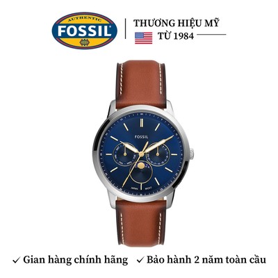 Đồng hồ nam Fossil Neutra Minimalist dây da, mặt 42 MM, màu nâu, FS5903