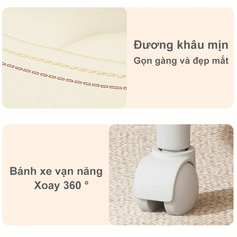 Ghế xoay có bánh xe này là một chiếc ghế thấp thoải mái chống bám bẩn phù hợp cho việc học tập và sử dụng trong gia đình | BigBuy360 - bigbuy360.vn