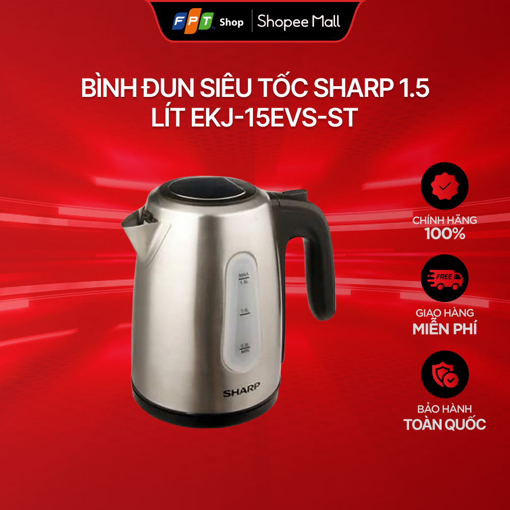 Bình đun siêu tốc Sharp 1.5 lít EKJ-15EVS-ST