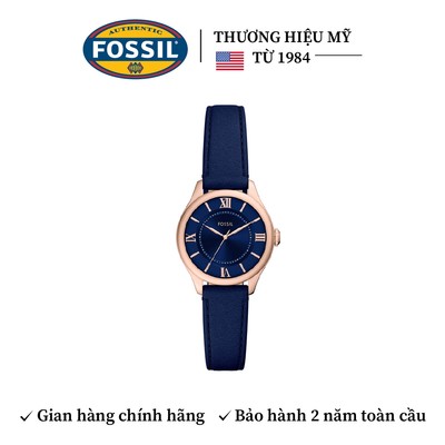 Đồng hồ nữ Fossil Gilmore ES5424 mặt xanh dương, 28mm, dây da xanh navy