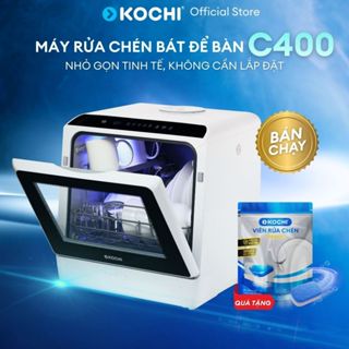 Máy rửa chén để bàn KOCHI C400 - 4 bộ - Không cần lắp đặt - Tiết kiệm điện nước - Rửa nước nóng & Sấy khử trùng