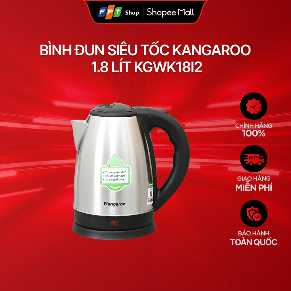 Bình đun siêu tốc Kangaroo 1.8 lít KGWK18I2