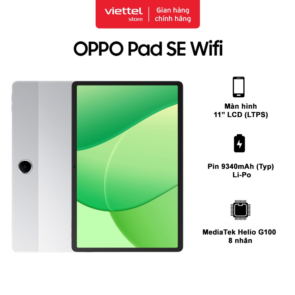 Máy tính bảng OPPO Pad SE Matte WiFi 4GB + 128GB Chính hãng | Màn hình 11 inch | Pin 9340 mAh | BigBuy360 - bigbuy360.vn