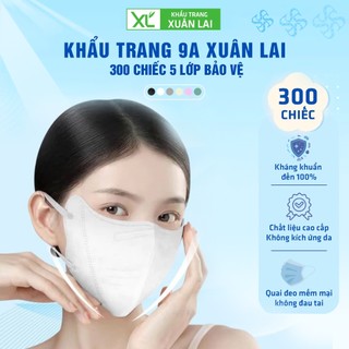 300 cái Khẩu trang 9A XL Mask 5 lớp chống bụi mịn PM2.5, dày dặn chống tia UV