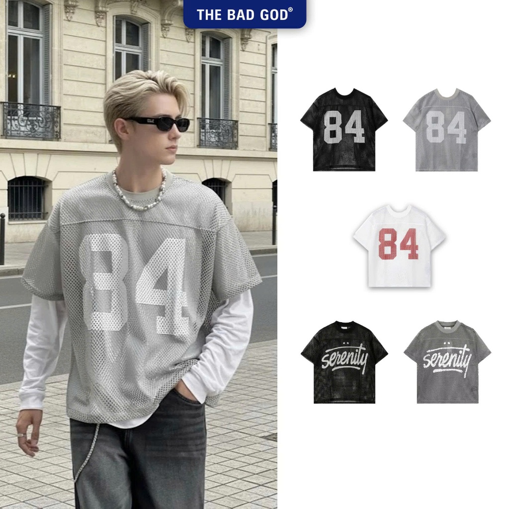 Áo Thun Lưới Nam Nữ The Bad God 84 Rising Form Boxy Áo Phông Unisex Local Brand | BigBuy360 - bigbuy360.vn