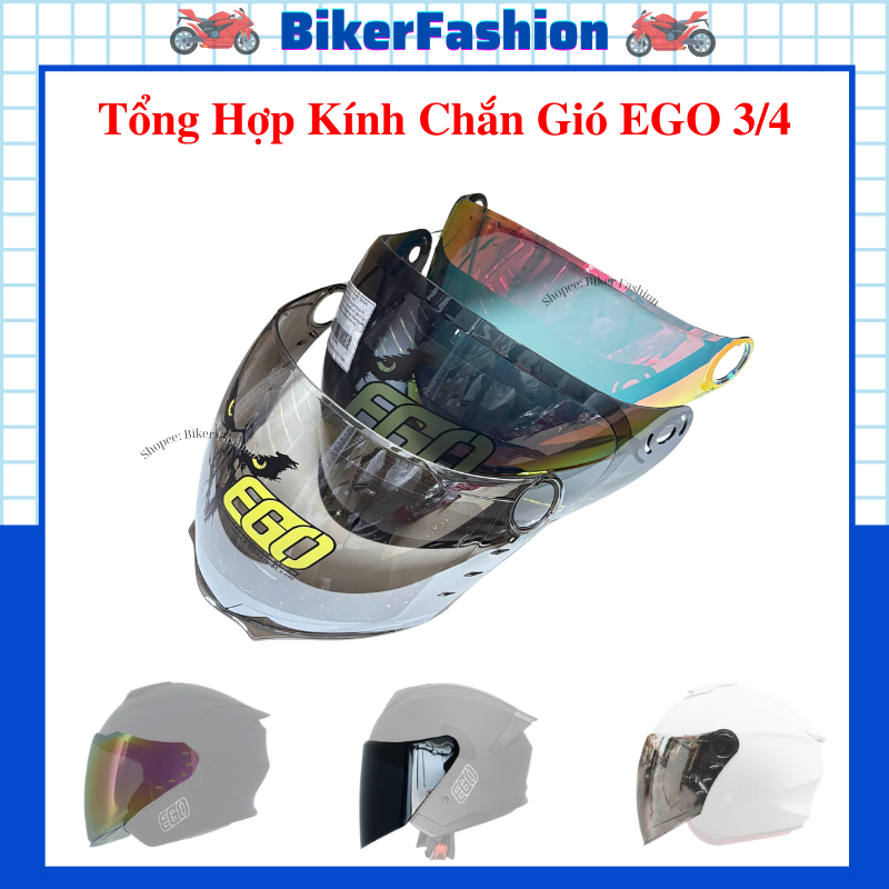 Tổng Hợp Kính Thay Thế Mũ Ego 1/2 & 3/4 E2, E3, E5, E21, E22, E23, E31, E32, E33, E41, E42, E43 [Khô