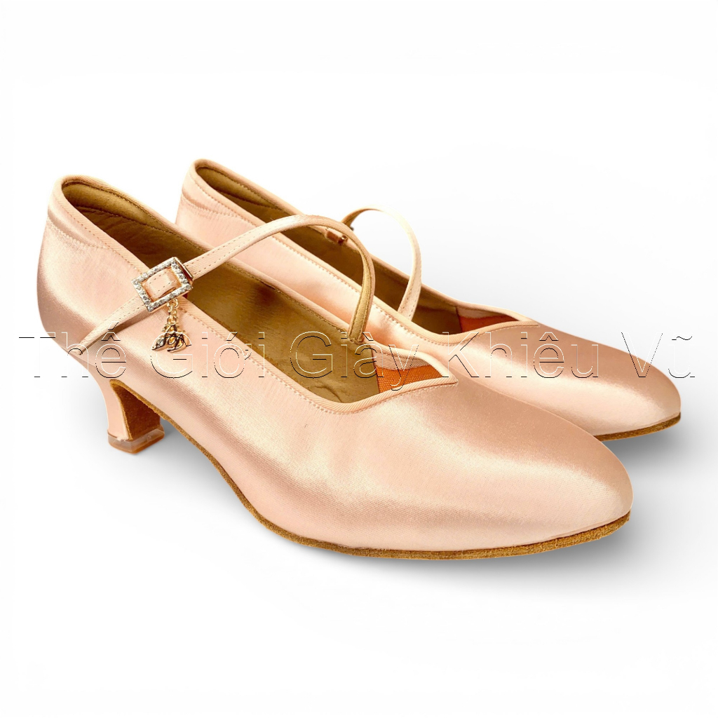 Giầy Khiêu Vũ Dancesports Standard Nữ BD Dance 138 Gót 5.5cm (138BD5P) - Satin Hồng