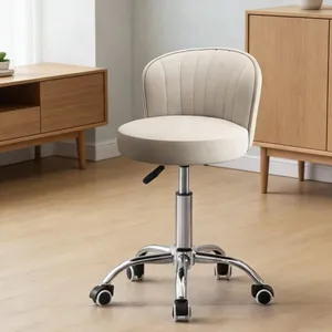 Ghế Spa, Ghế Xoay Văn Phòng Bọc Da Cao Cấp Có Tựa Lưng Màu Trắng (Nâng Hạ Và Xoay 360)