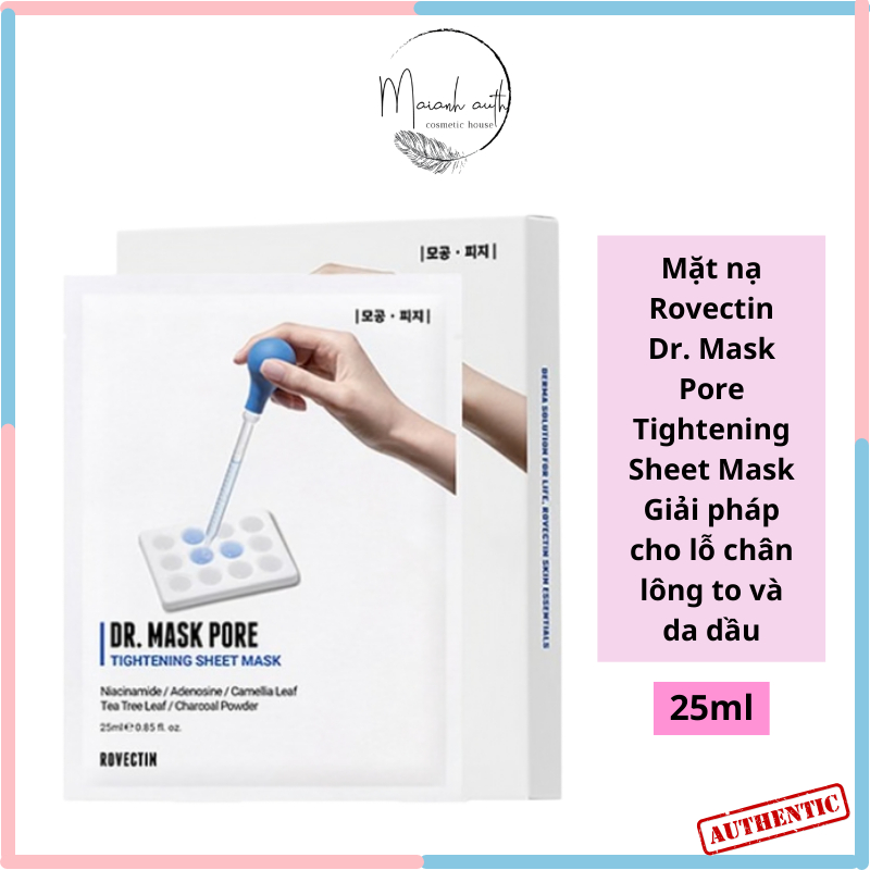 Mặt nạ Rovectin Dr. Mask Pore Tightening Sheet Mask Se Khít Lỗ Chân Lông Da 25ml