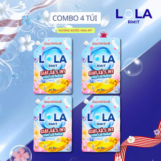 [Combo 4 túi] Nước giặt nước hoa Mỹ LOLA RMIT 2kg/túi,sạch sâu lưu hương 100h an toàn 5in1.