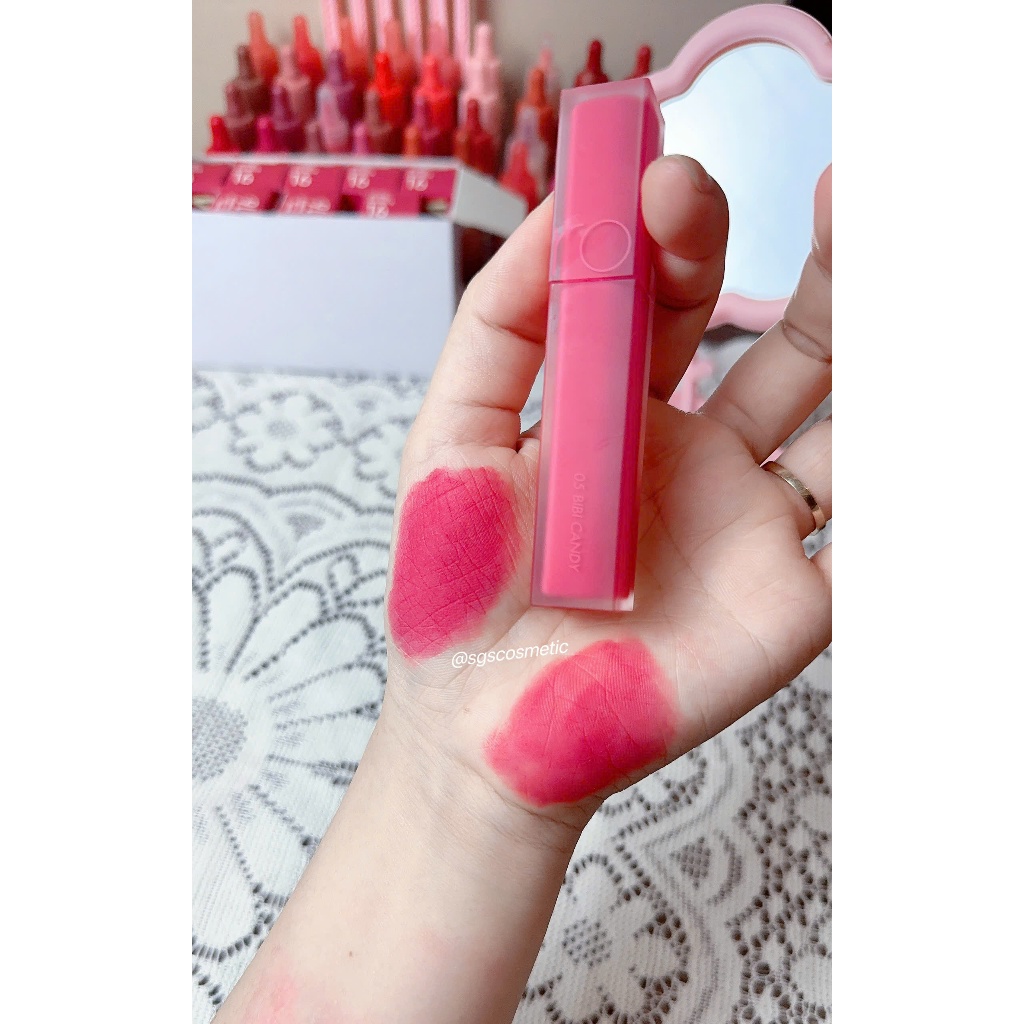 Son Romand Blur 05 Hồng Baby, Son Kem Lì Romand Blur Fudge Tint Màu 05 Bibi Candy