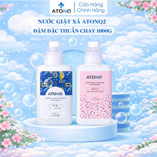 Nước giặt, nước xả cao cấp thuần chay ATONO2, thành phần 100% tự nhiên, pH trung tính, an toàn cho trẻ từ sơ sinh