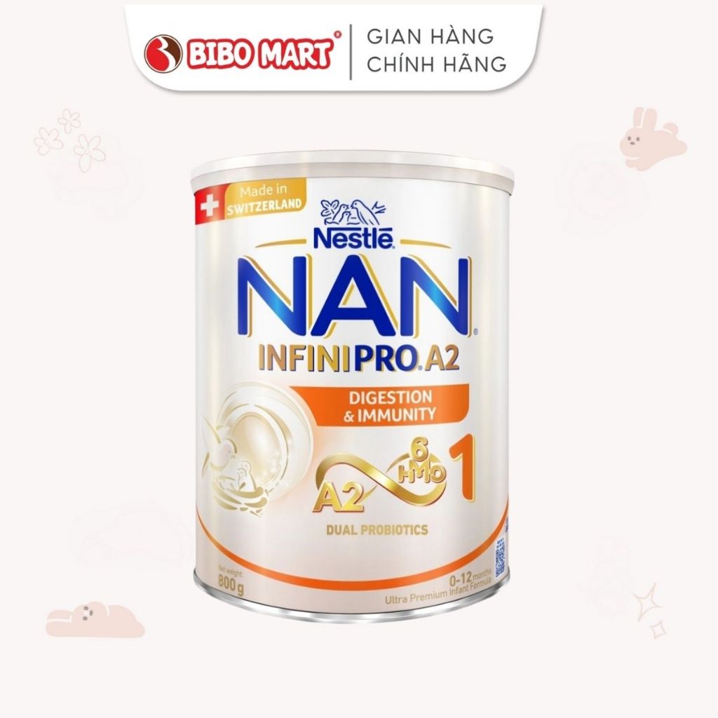 Sữa Nan Infinipro A2 6HMO số 1 800g cho bé - Bibomart