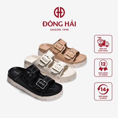 Dép Nữ Zucia Quai Đôi Bản To Khoá Cài Vuông - DTH93