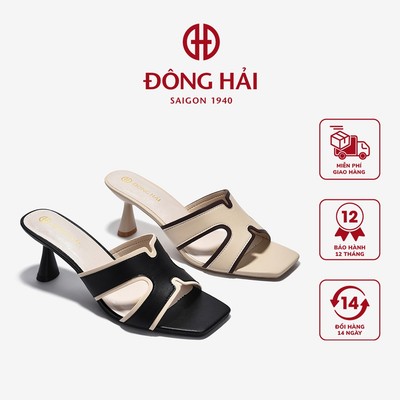 Dép Cao Gót Đông Hải Quai Phối Màu - D5840