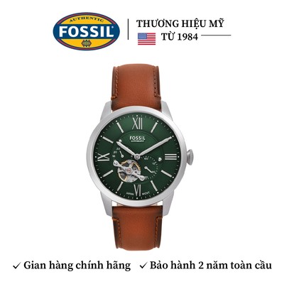 Đồng hồ cơ nam Fossil TOWNSMAN 44MM mặt xanh, dây da ME3265