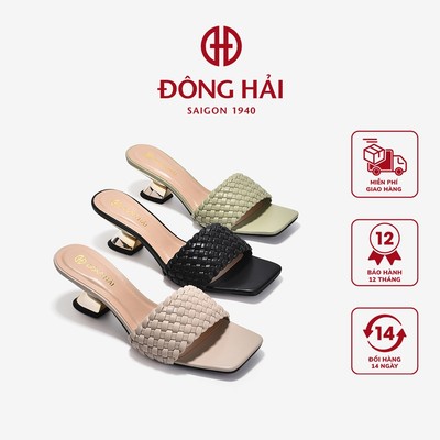 Dép Cao Gót Nữ Đông Hải Quai Đan Đế Ánh Kim - D5904