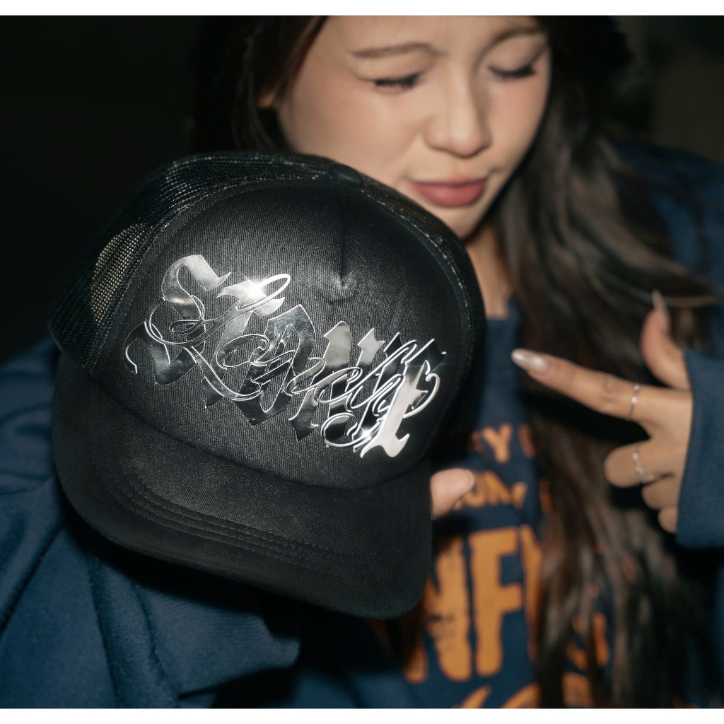 Nón/Mũ Lonely Stonie "HOOF", form Trucker Hat, chất liệu Kaki trần bông, in hiệu ứng kim loại, hoạ t