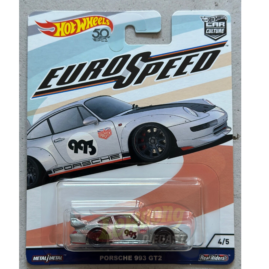 Lehuong Diecast - Xe mô hình Hot Wheels Premium Euro Speed Porsche 993 GT2