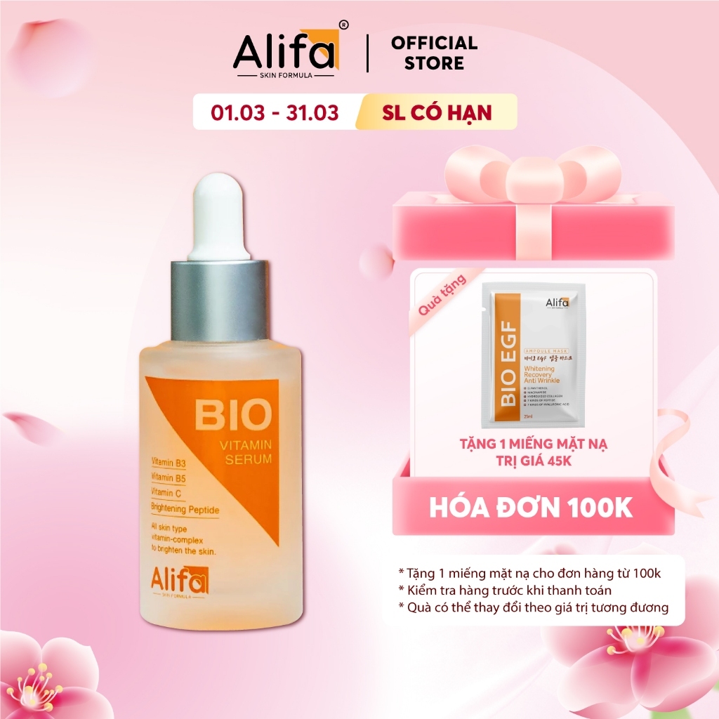 Serum dưỡng ẩm, dưỡng trắng da BIO Alifa Vitamin Serum 35m