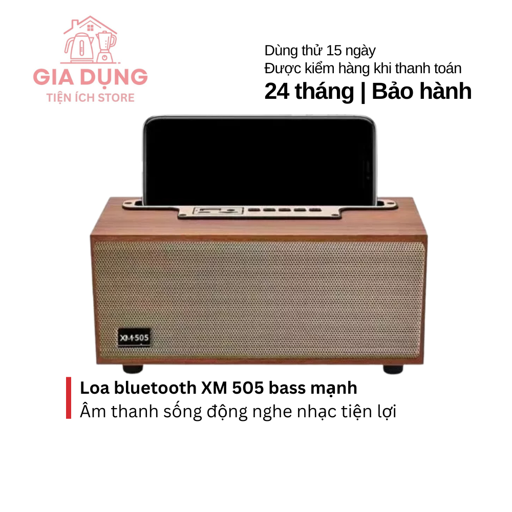 Loa bluetooth XM 505 bass mạnh, âm thanh sống động, loa di động tiện lợi
