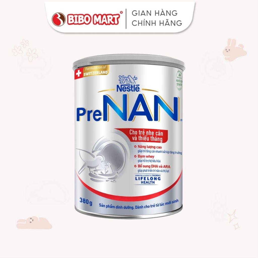 Sữa Pre Nan Hà Lan cho trẻ nhẹ cân và thiếu tháng lon 380g cho bé- Bibomart