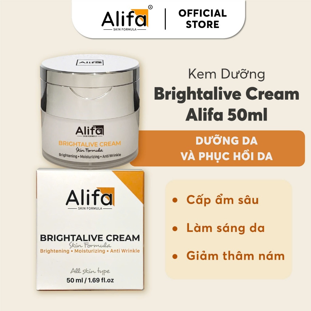 Kem dưỡng Brightalive Cream Alifa 50ml dưỡng ẩm, dưỡng trắng