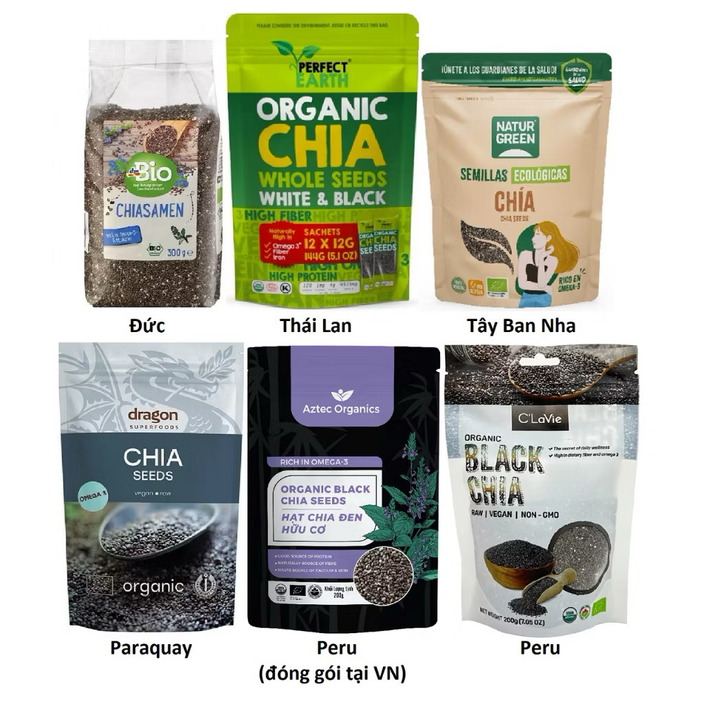 Hạt Chia Hữu Cơ Aztec -200g- ORGANIC BLACK CHIA SEEDS