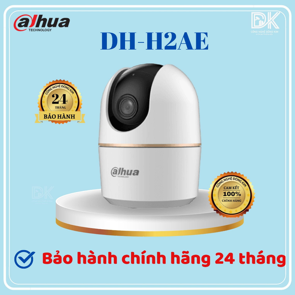Camera IP PT Wifi 2MP DAHUA DH-H2AE Đàm thoại 2 chiều, Xoay 360 độ Chính hãng