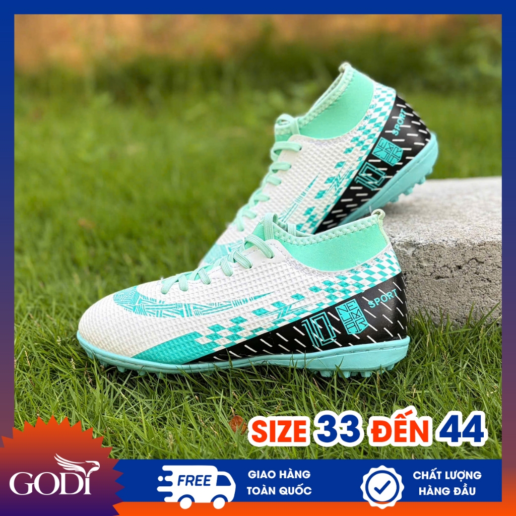 Giày bóng đá khâu full đế cổ cao sân nhân tạo Giày đá banh nam nữ trẻ em có số nhỏ 33 34 35 36 37 38 cho bé trai đẹp rẻ