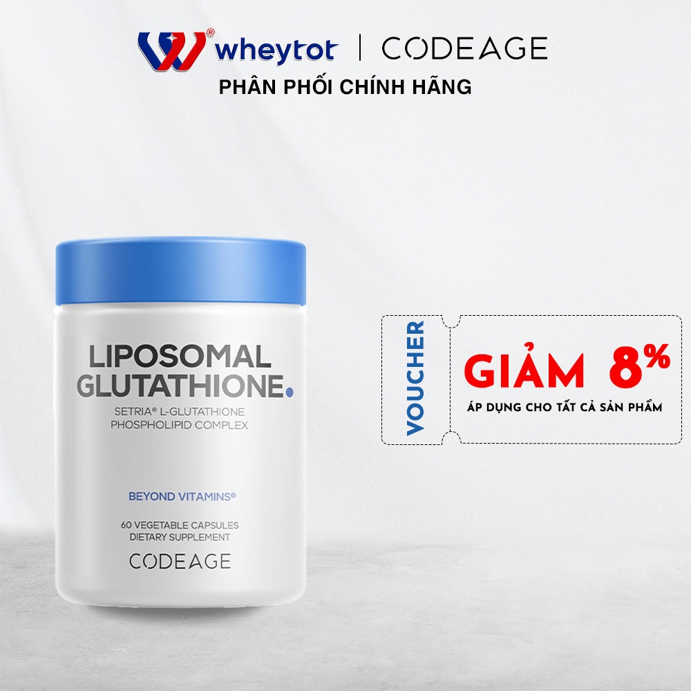 CodeAge Liposomal Glutathione Setria 500mg | Viên Uống Glutathione Hỗ Trợ Làm Sáng Da, Chống Oxy Hóa