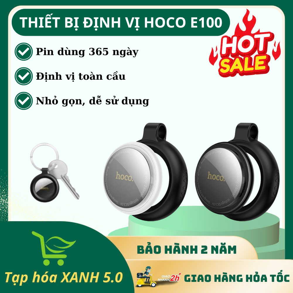 Thiết Bị Định Vị GPS Mini Hoco E100 Theo Dõi Xe Máy, Ô Tô, Thú Cưng, Đồ Đạc, Hành Lý Dùng Cho IP