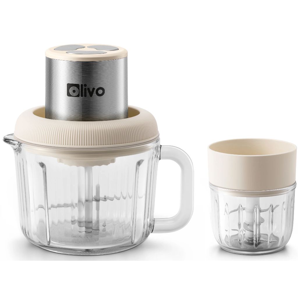 Máy xay thực phẩm đa năng OLIVO FC25 - 2 cối xay thủy tinh - Công suất 300W